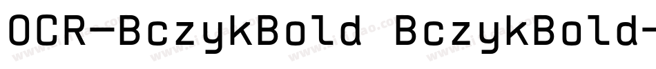 OCR-BczykBold BczykBold字体转换